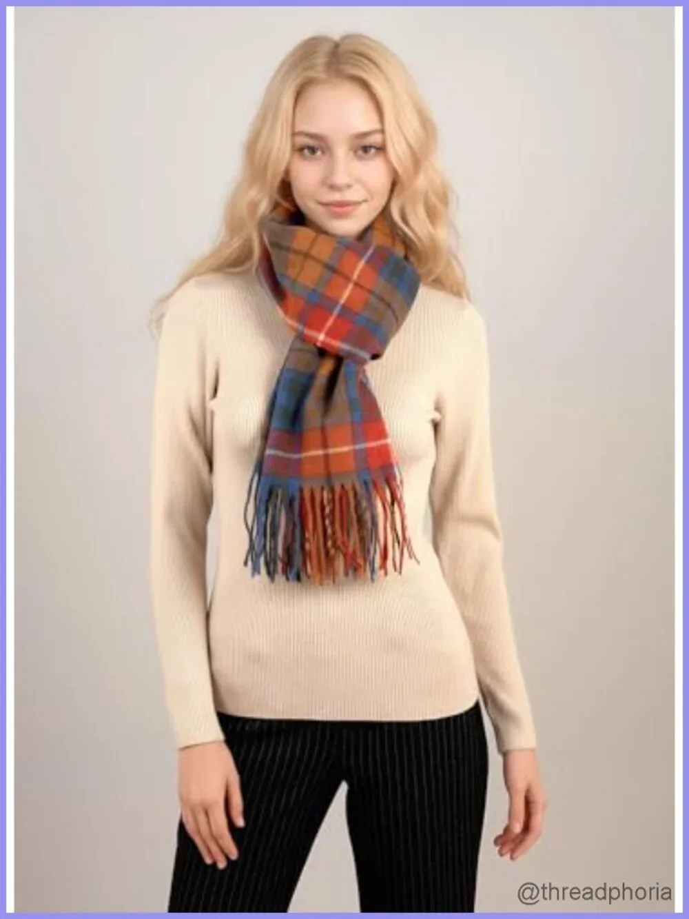 Tartan Plaid Scarf - Soft Cashmere Feel Winter Scarf, Scottish Wrap for